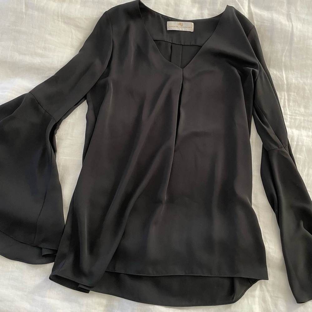 Amanda Uprichard bell sleeve blouse size S- LIKE NEW